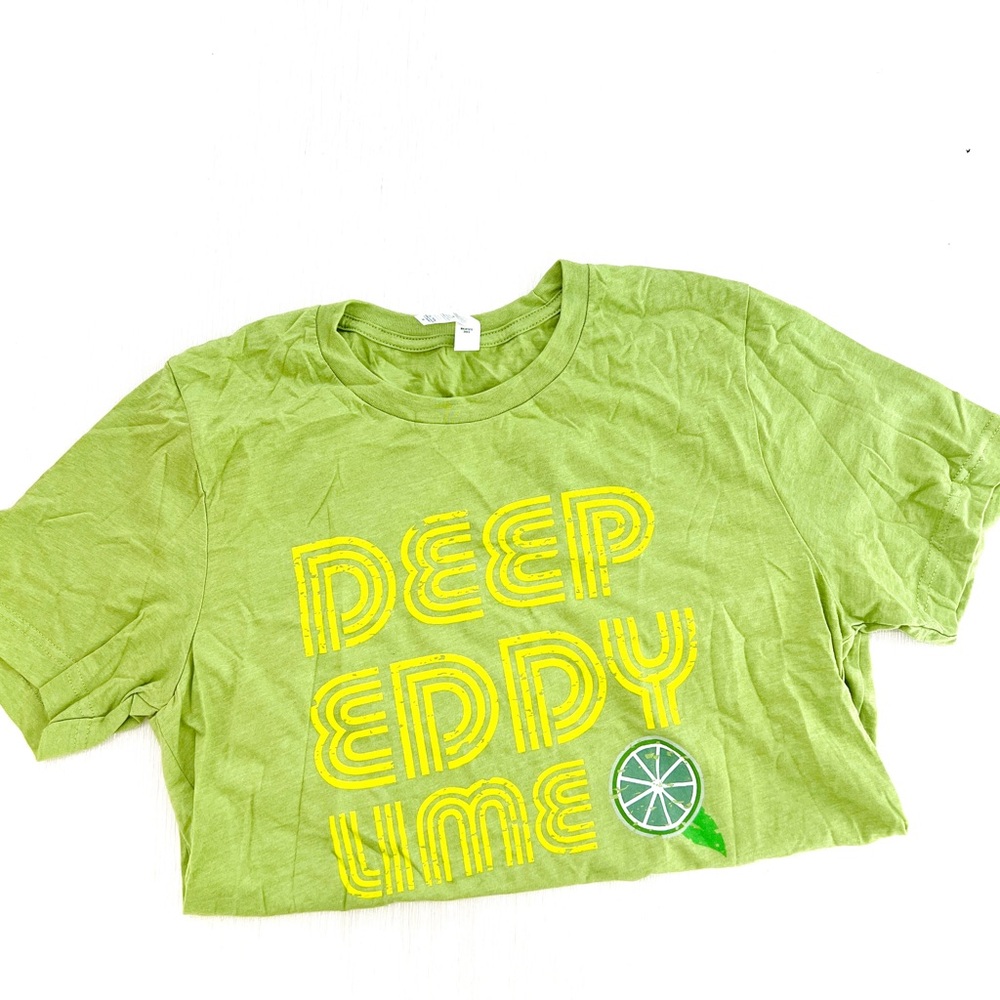 NEW! Deep Eddy Green Tee shirt with Lime Design sizes M and XXL